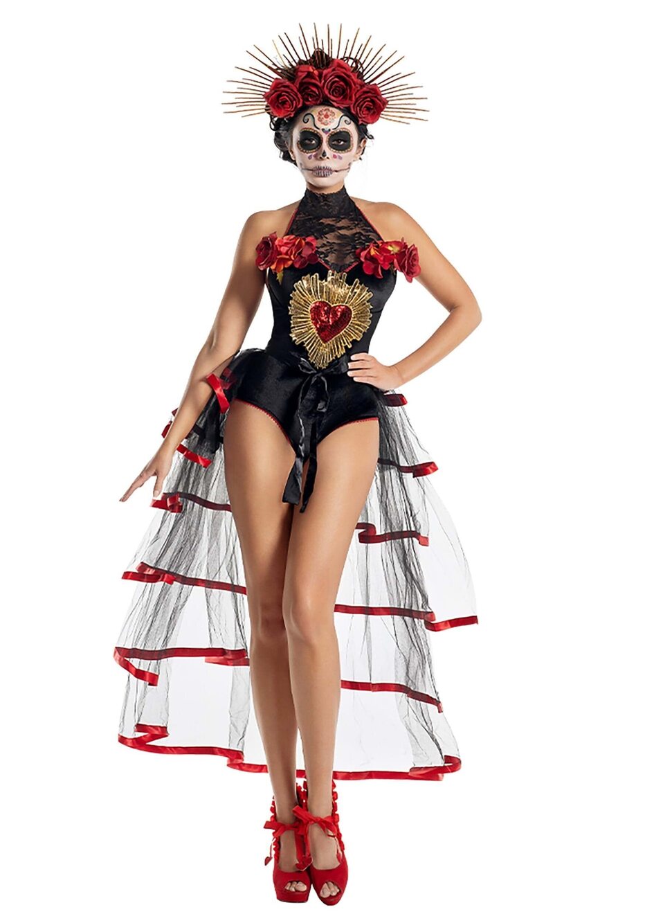 1369 La Muerta Costume, Black, XLarge